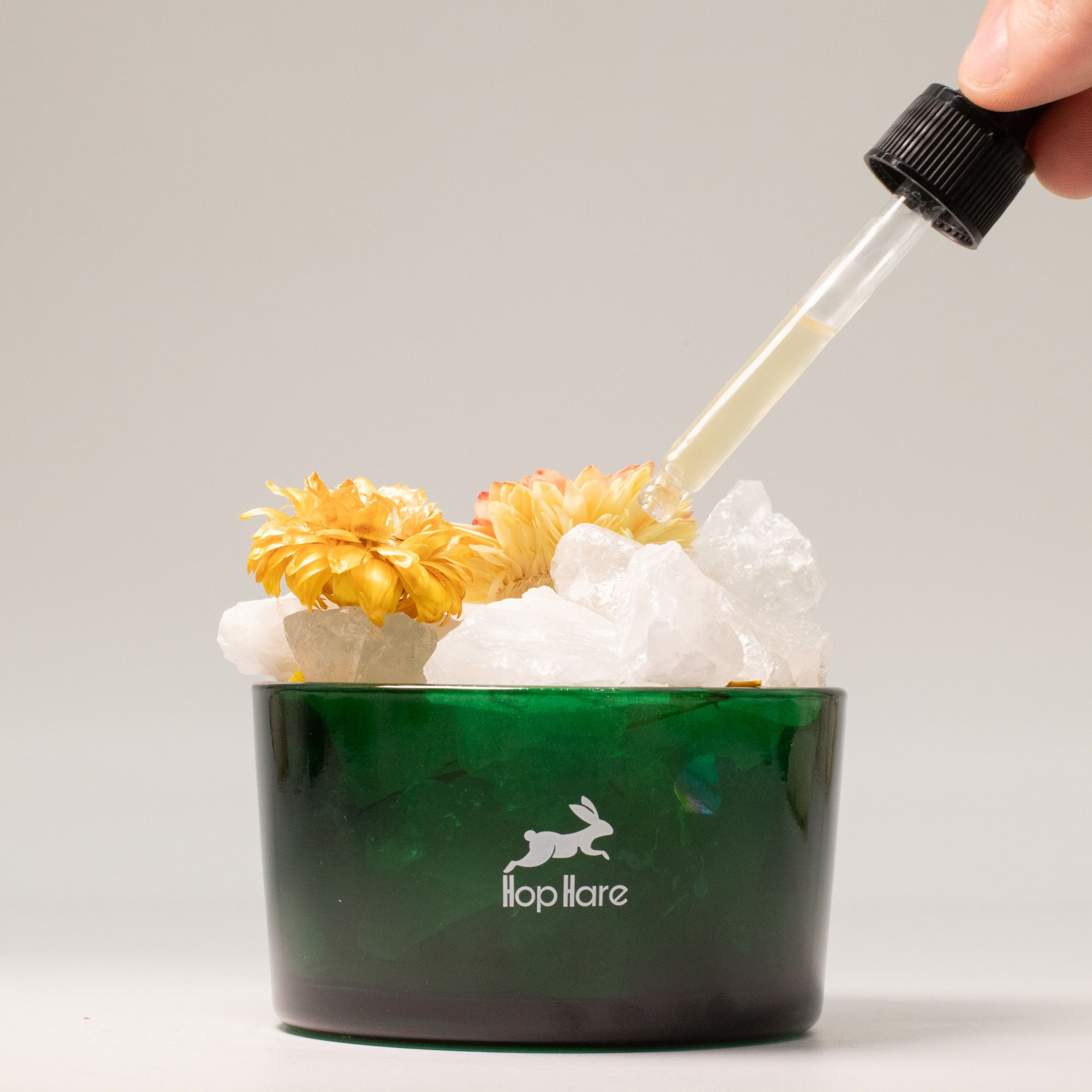 Diffusing Rock Crystals with Dried Florals Elegant Aromatherapy Décor