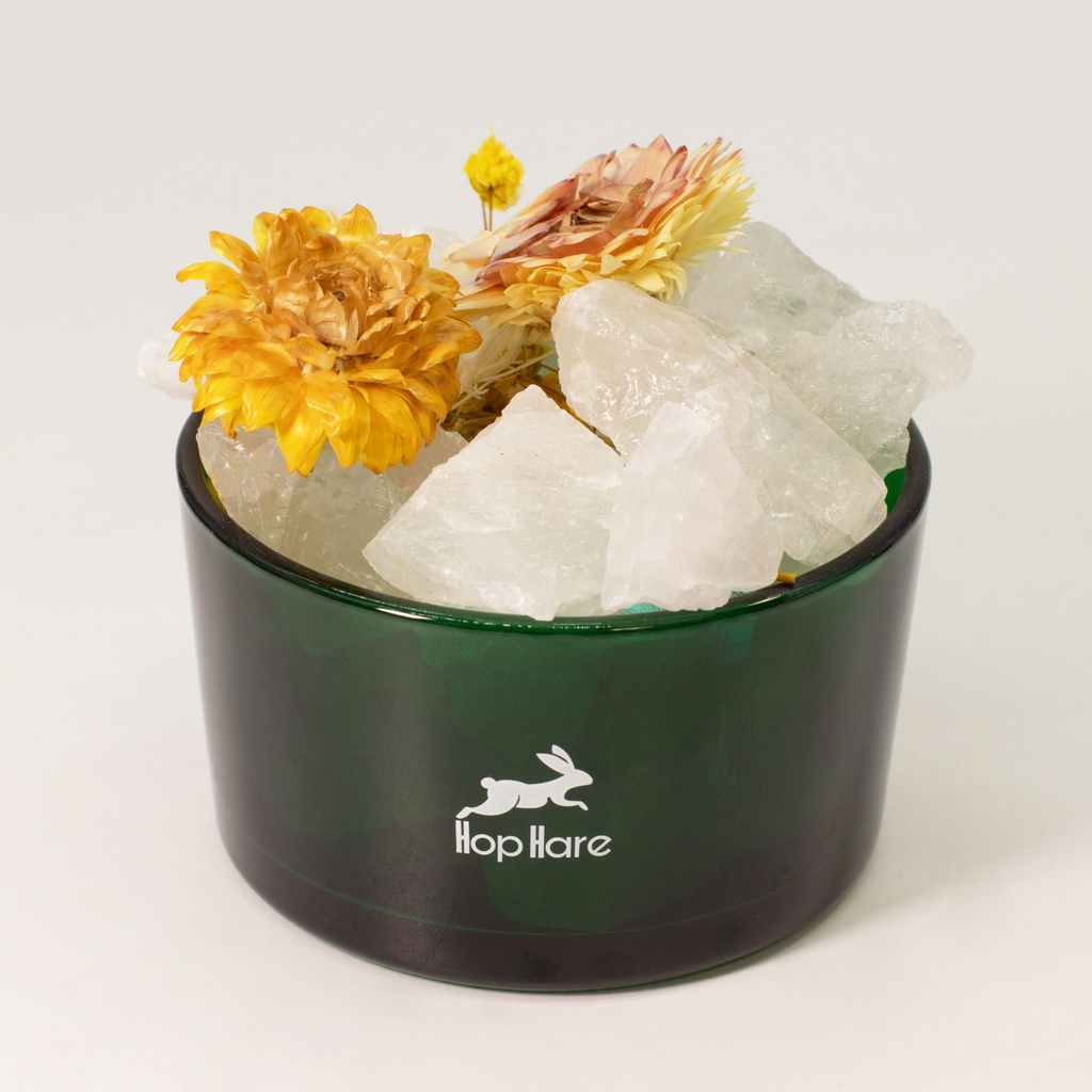 Diffusing Rock Crystals with Dried Florals Elegant Aromatherapy Décor