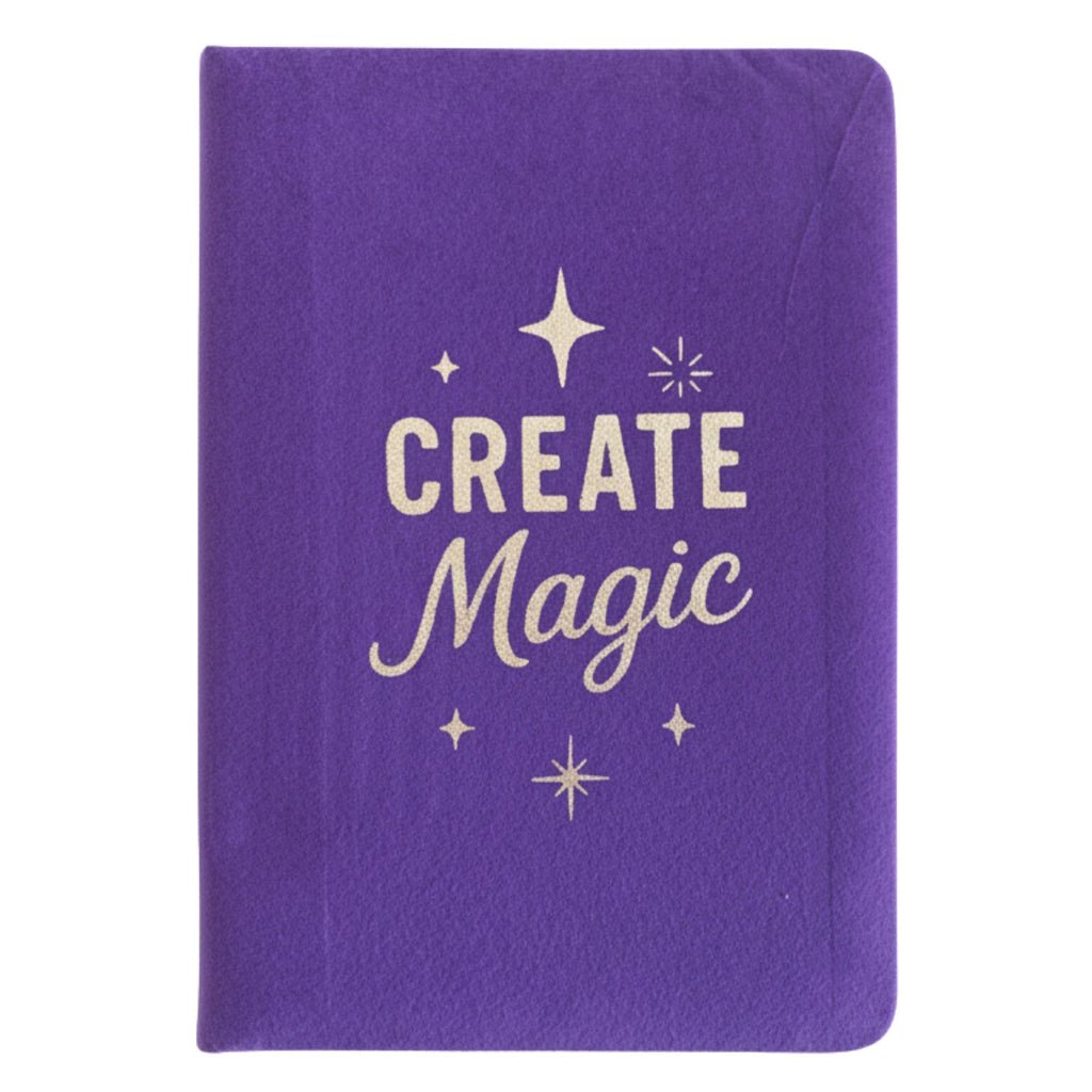 Purple Velvet Notebook - Create Magic