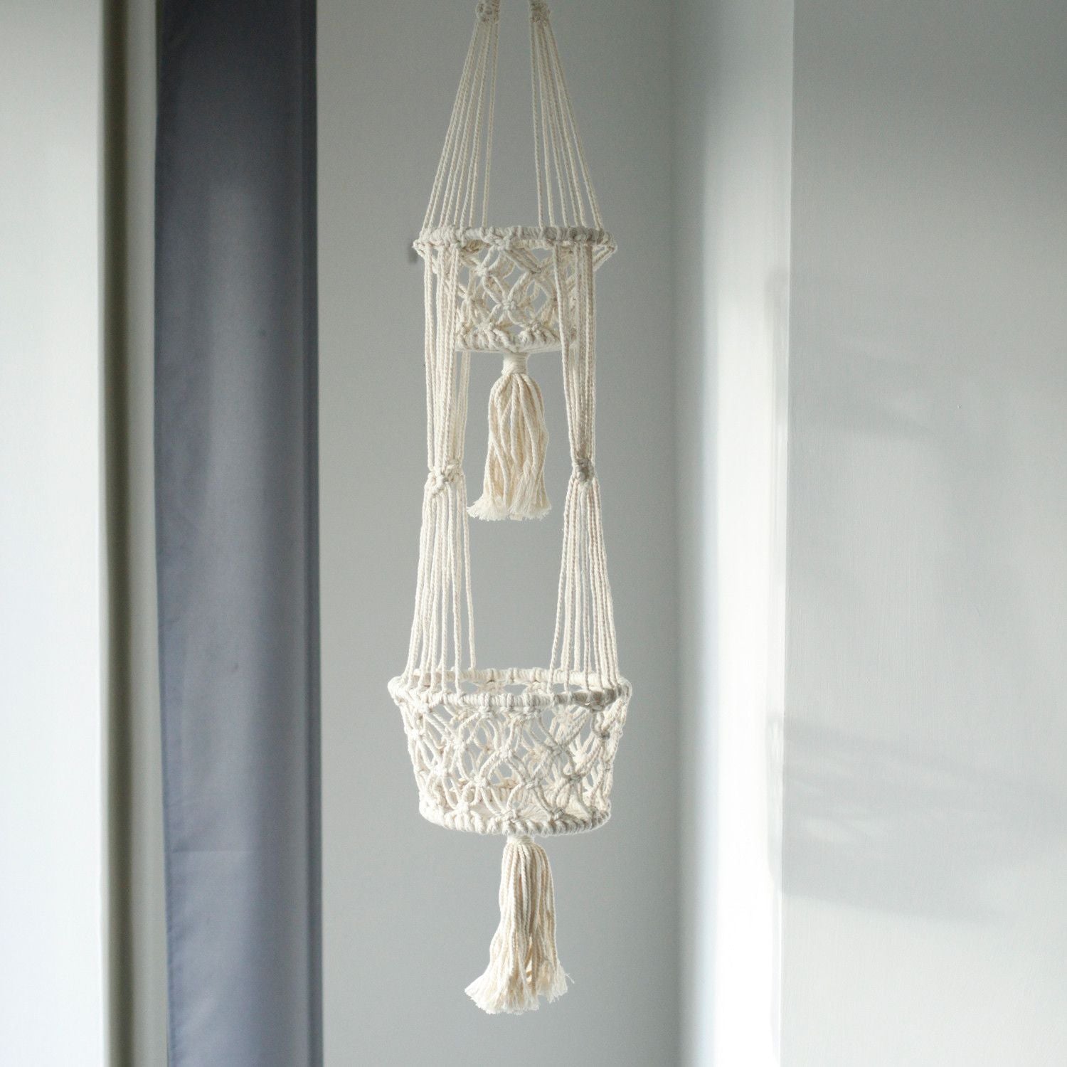 Double Pot Holder Macrame Handmade