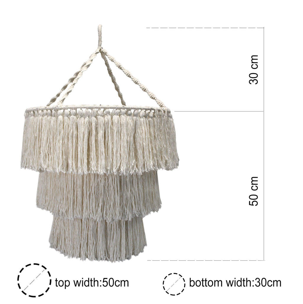 Handmade Macrame Soft Chandelier Elegant Black Tassels