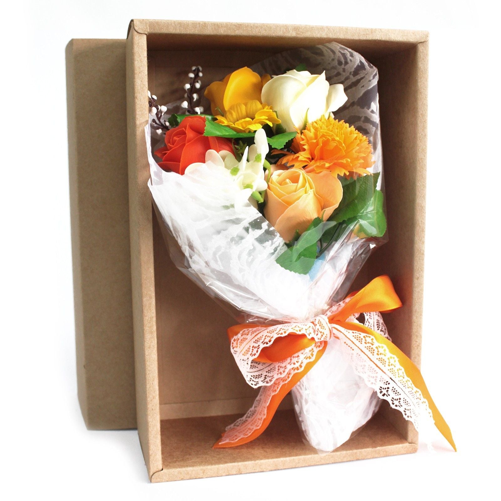 Colorful Flower Bouquet Soap Roses and Carnations Scented, Handmade, Dissolving Bath Treats