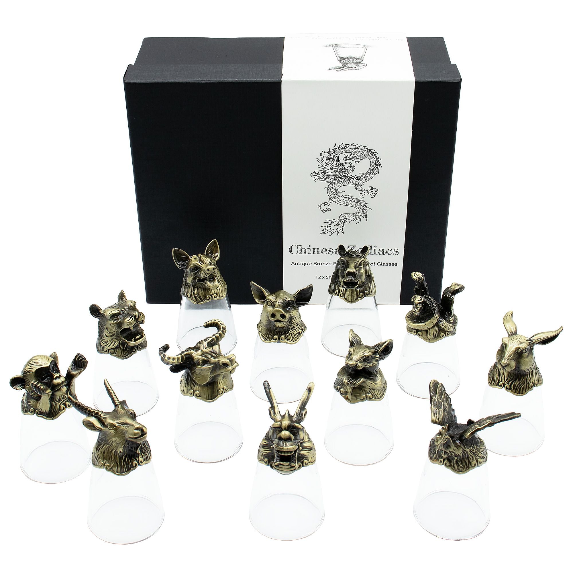 Gift Set of 12 Glasses (25ml) - Forest & Mystical Creatures