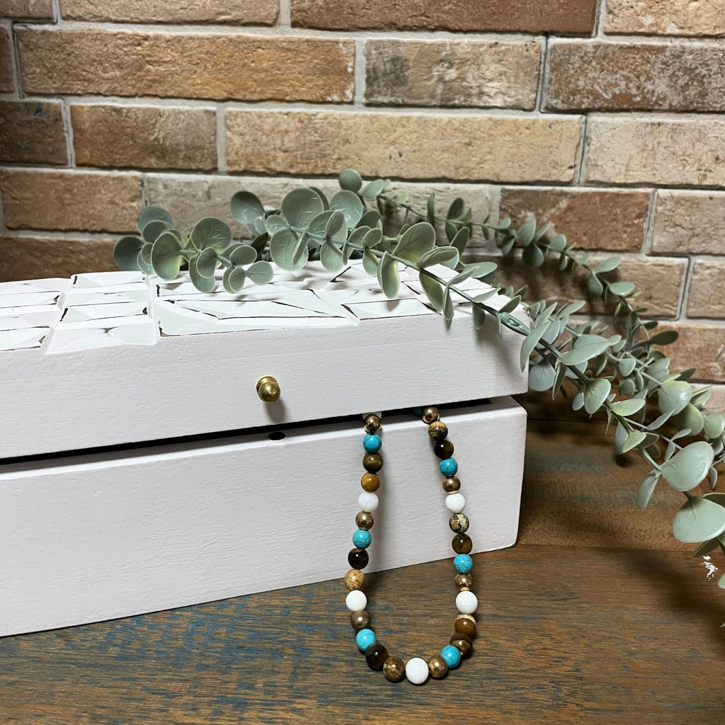Decorative Wooden Box Vintage Décor White Diamonds Style