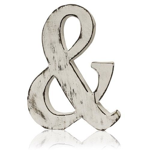 Shabby Chic Letters Hand Carved - &