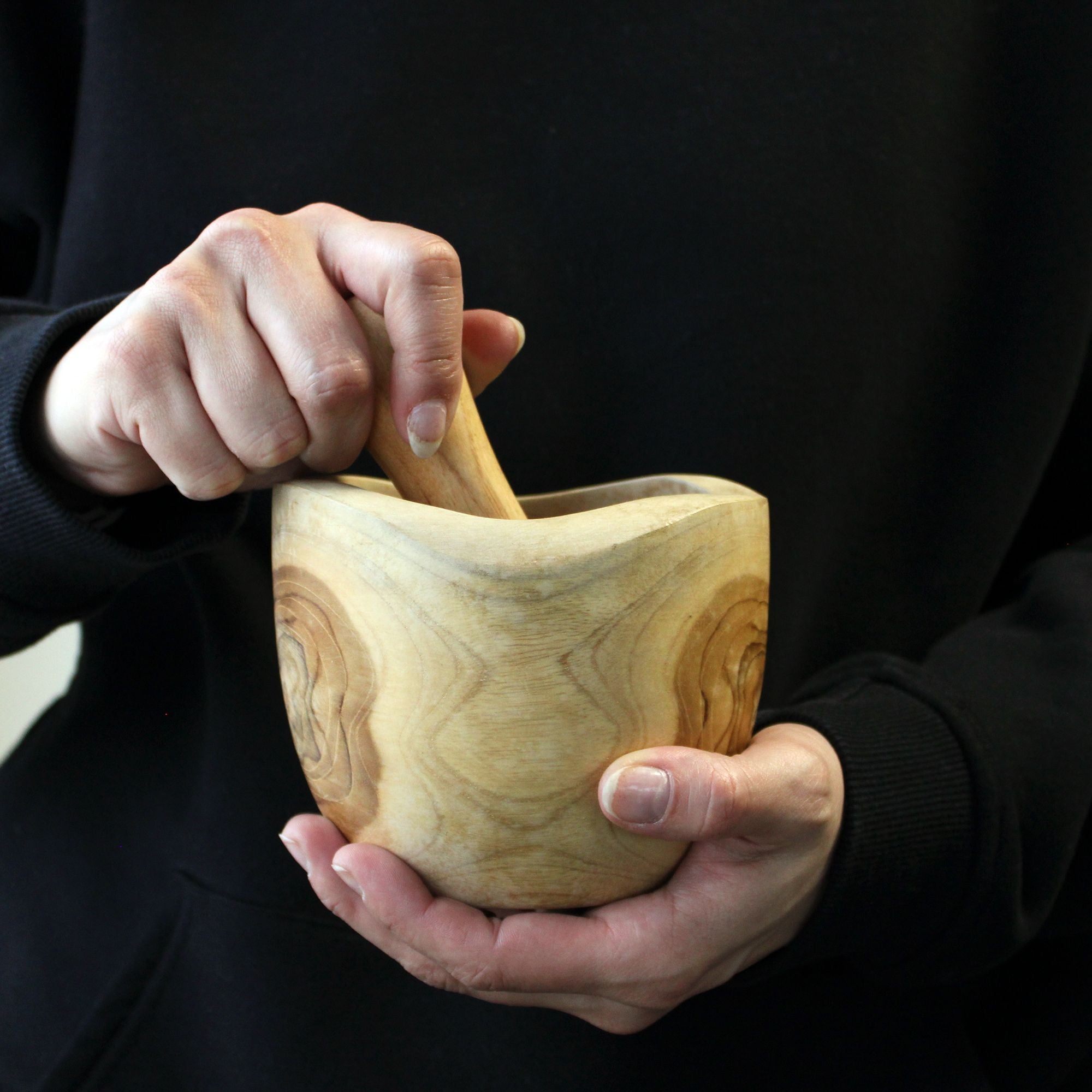 Pestal & Morter Set Handcrafted From Teakwood - LARGE