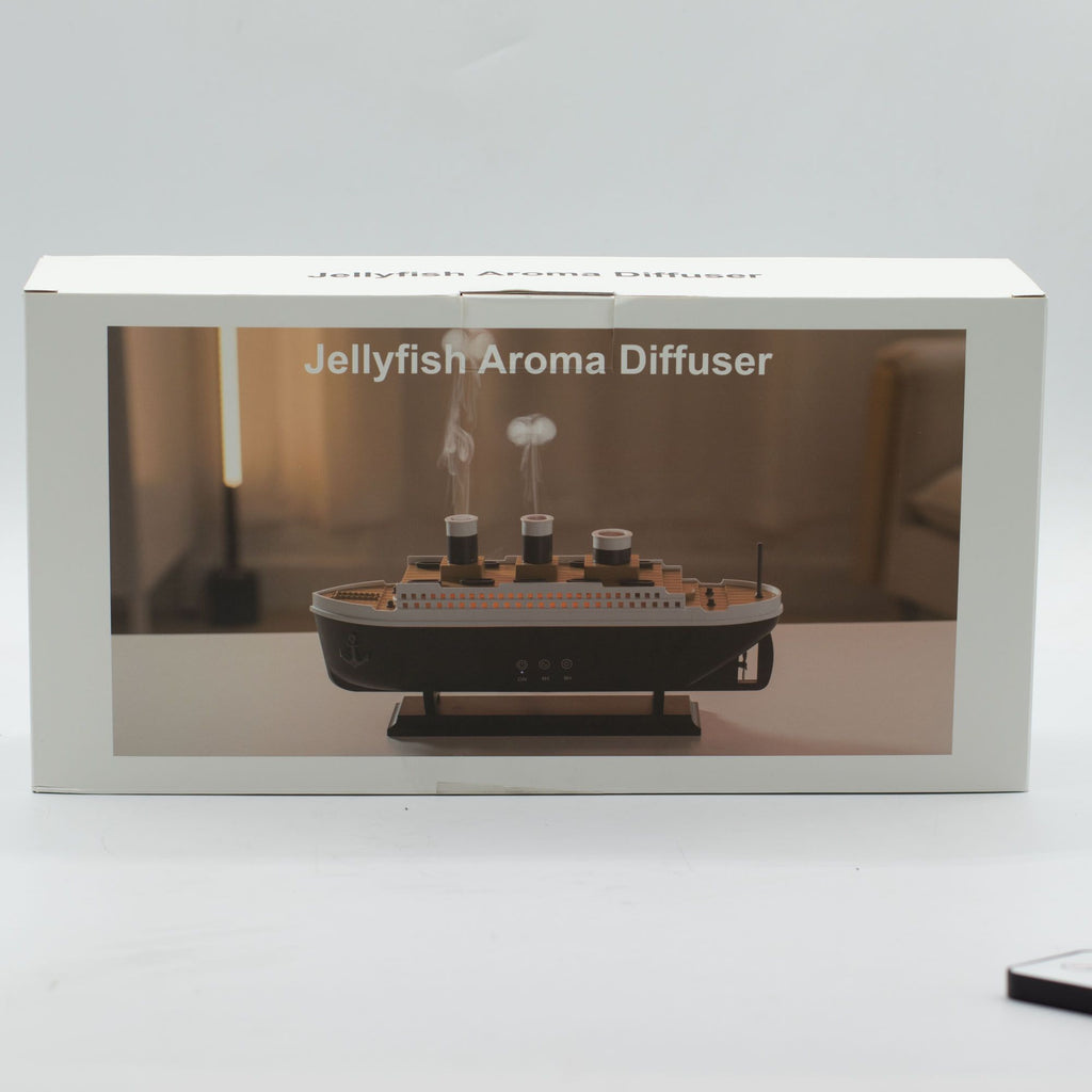 Aroma Diffuser Ship Model Puff Effect Colour-Changing LED Lights