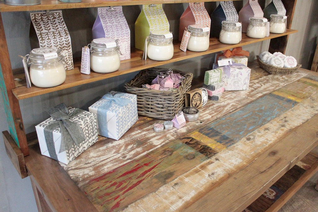 Recycled Home Furniture A&C 2.2m Standard Table with top shelf