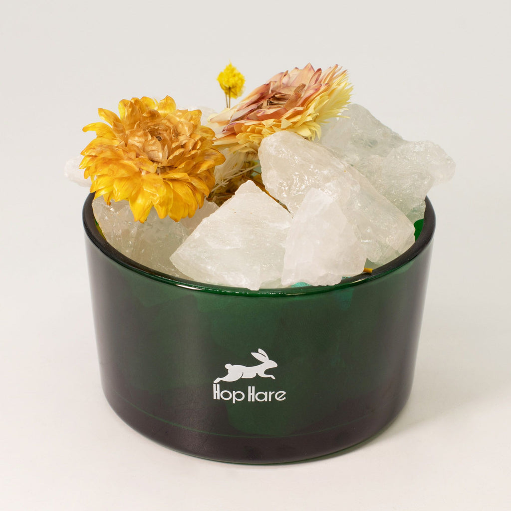 Diffusing Rock Crystals with Dried Florals Elegant Aromatherapy Décor