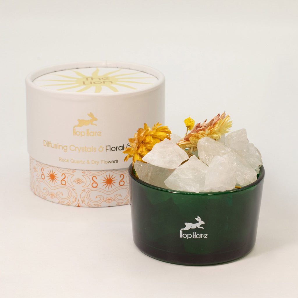 Diffusing Rock Crystals with Dried Florals Elegant Aromatherapy Décor