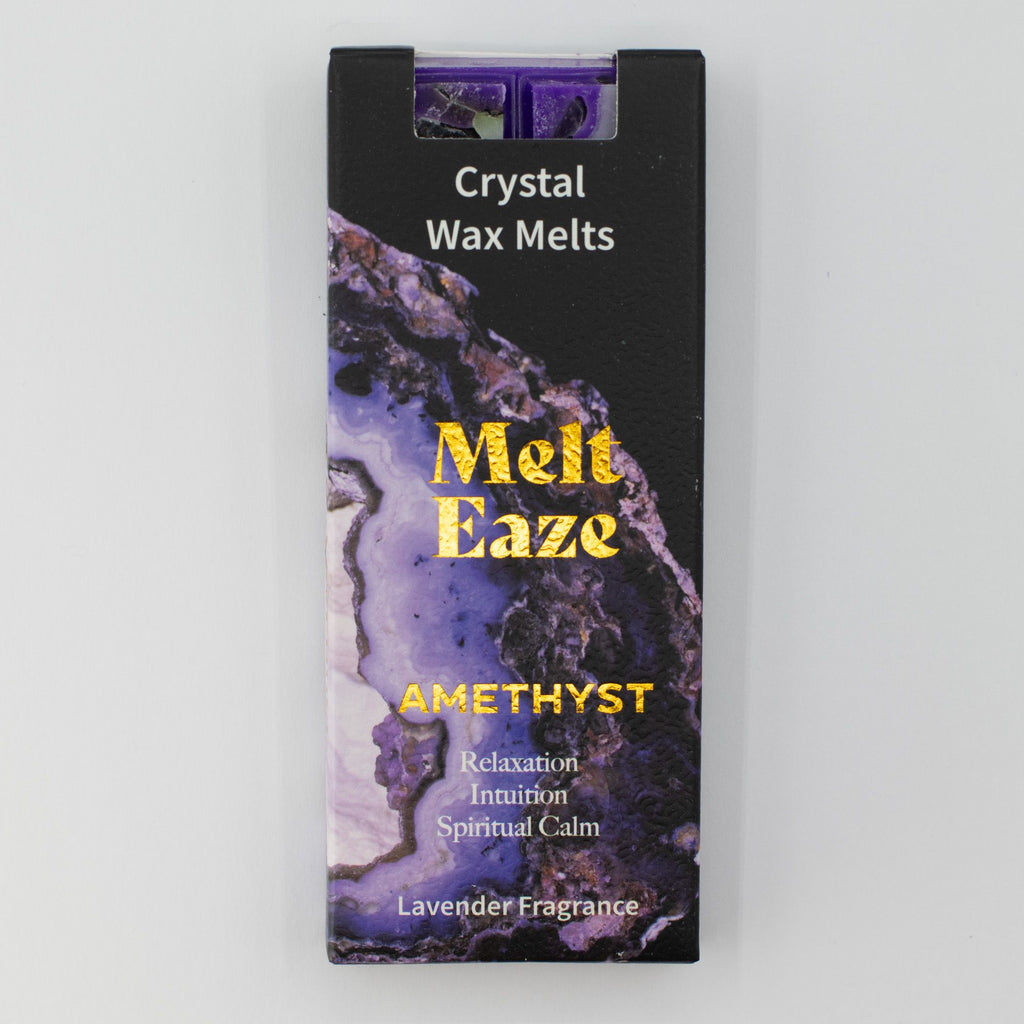 Lavender Crystal Wax Melts Bar With Amethyst Gemstone Chips