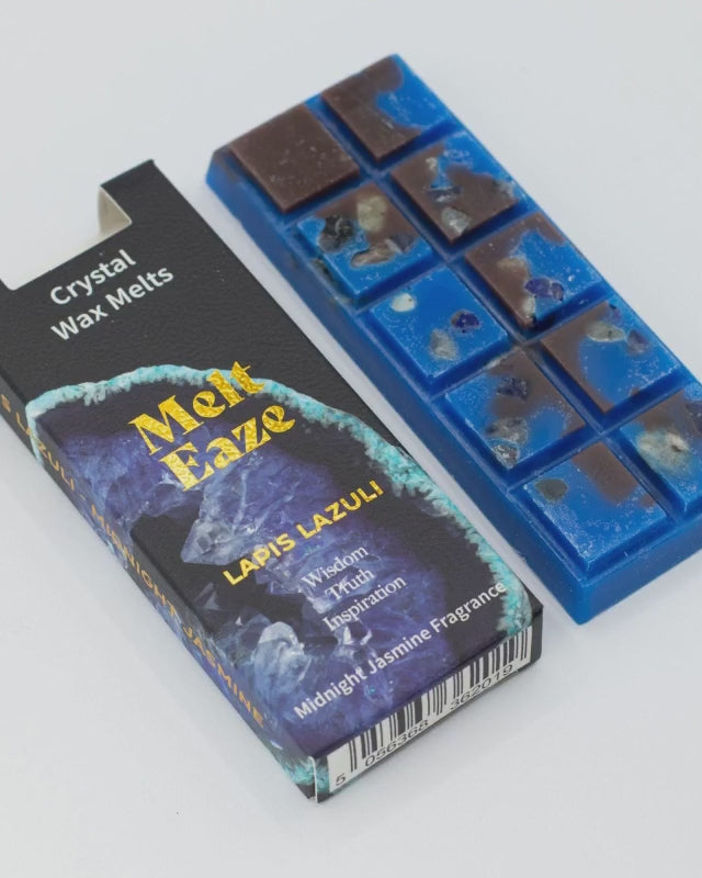 Jasmine Crystal Wax Melts Bar With Lapis Lazuli Gemstone Chips