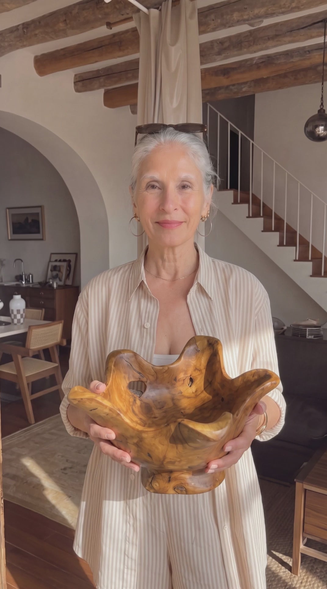 Small Round Bowl Decorative Teak Wood Bowl