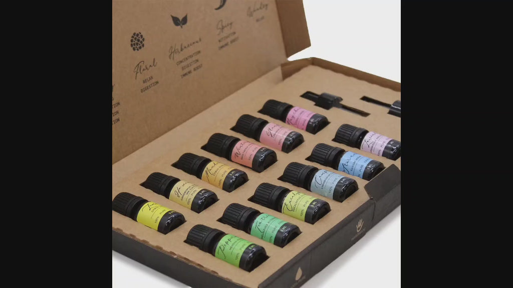 Aromatherapy 12 Essential Oils Gift Set